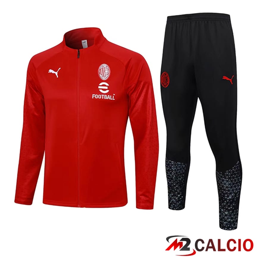 Insieme Tuta Calcio - Giacca AC Milan Rosso 2023/2024
