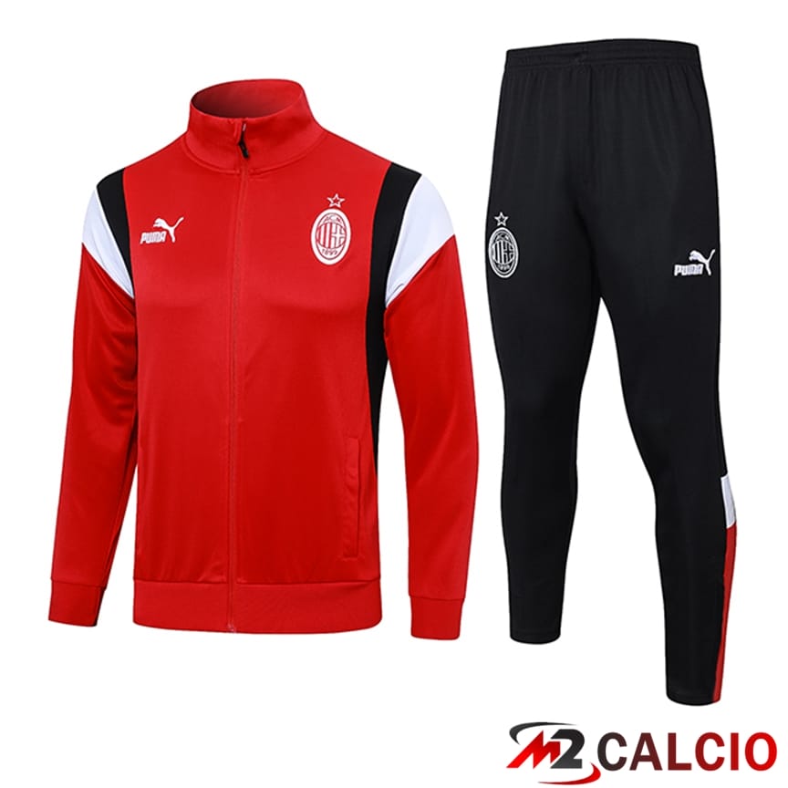 Insieme Tuta Calcio - Giacca AC Milan Rosso 2023/2024