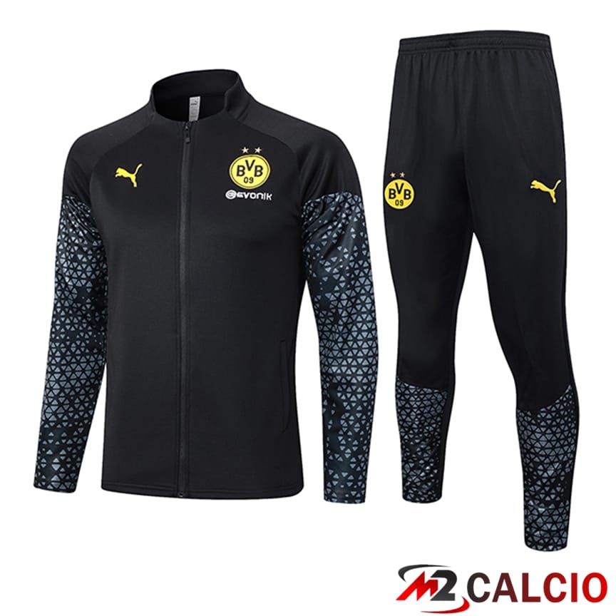 Insieme Tuta Calcio - Giacca Dortmund Nero 2023/2024