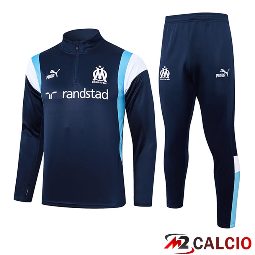 Insieme Tuta Calcio Marsiglia Blu Navy 2023/2024