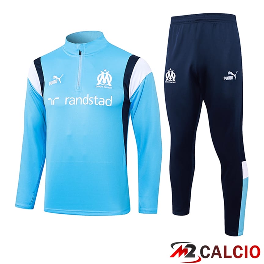 Insieme Tuta Calcio Marsiglia Azzurro 2023/2024