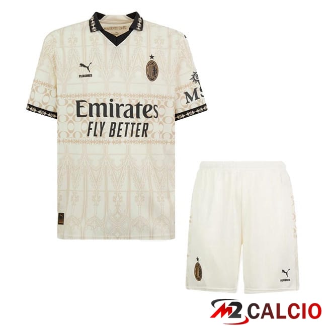 Maglie Calcio AC Milan Bambino Quarto Giallo 2023/2024