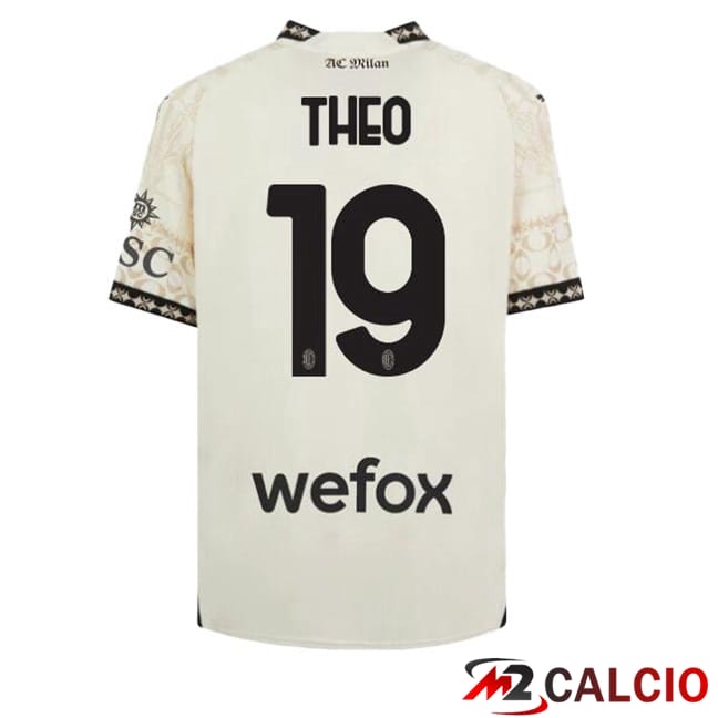 Maglie Calcio AC Milan (Theo 19) Quarto Giallo 2023/2024
