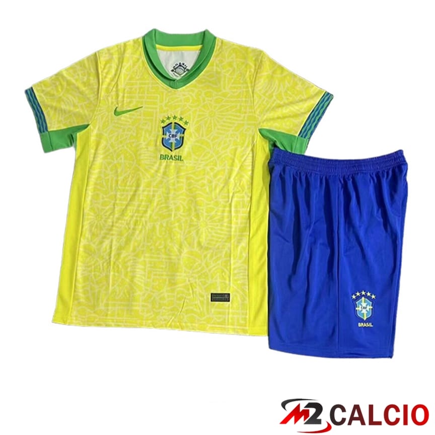 Maglie Calcio Brasile Bambino Prima 2024/2025