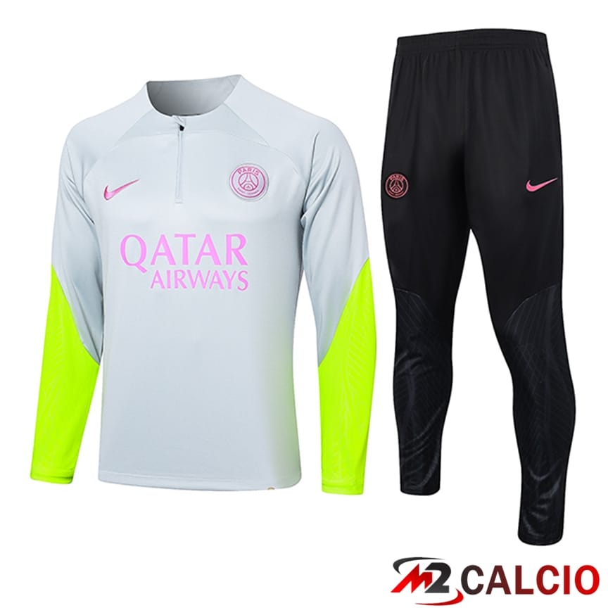 Insieme Tuta Calcio PSG Grigio/Giallo 2024/2025