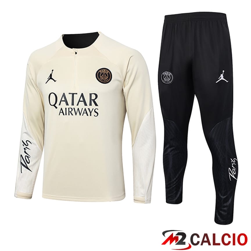Insieme Tuta Calcio Jordan PSG Giallo/Nero 2024/2025