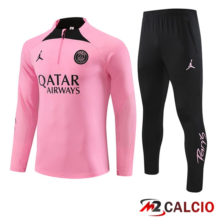 Insieme Tuta Calcio Jordan PSG Rosa/Nero 2024/2025