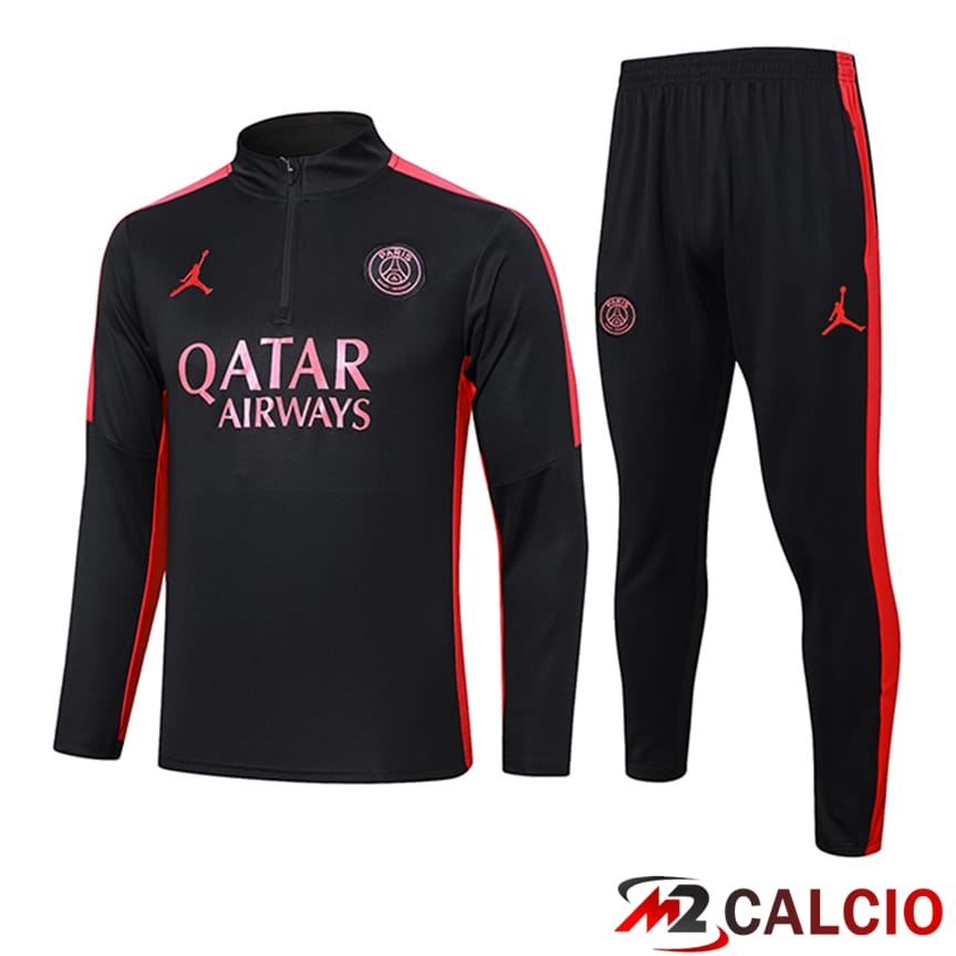Insieme Tuta Calcio PSG Nero/Rosso 2024/2025