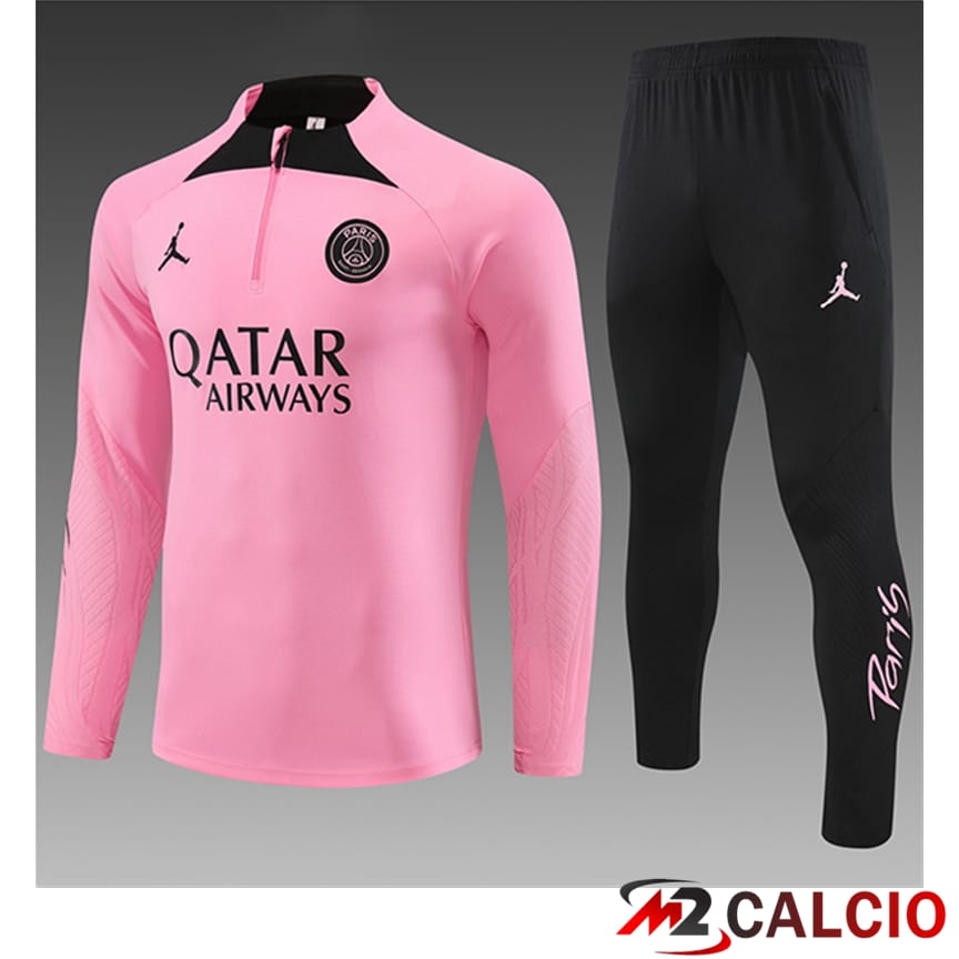 Insieme Tuta Calcio Jordan PSG Bambino Rosa/Nero 2024/2025