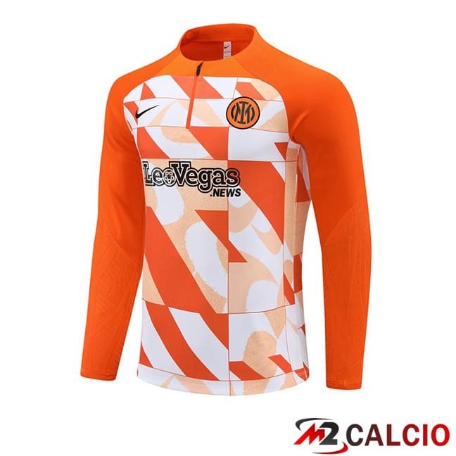 Felpa Allenamento Inter Milan Bianco Arancia 2024/2025