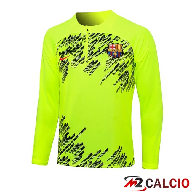 Felpa Allenamento FC Barcellona Verde 2024/2025