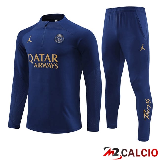 Insieme Tuta Calcio JORDAN Paris PSG Blu Reale 2024/2025