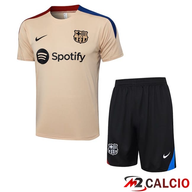 Kit T Shirt Allenamento FC Barcellona + Pantaloncini Giallo 2024/2025
