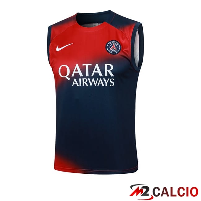 Canotta Allenamento Paris PSG Blu Reale Rosso 2024/2025