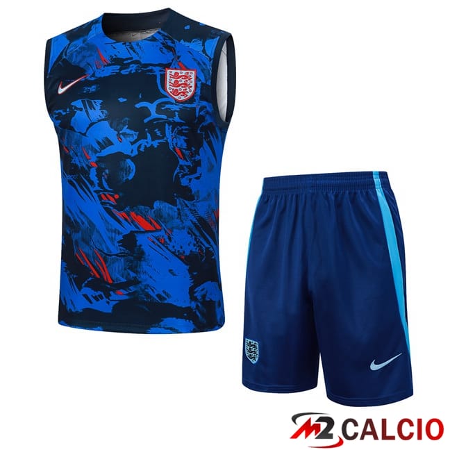 Canotta Allenamento Inghilterra + Pantaloncini Blu 2024/2025
