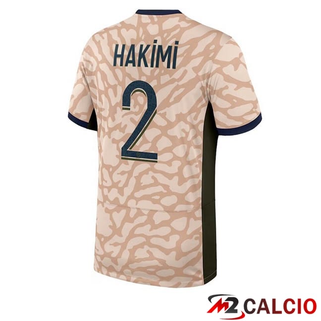 Maglie Calcio Paris PSG (Hakimi 2) Quarto Rosa 2023/2024