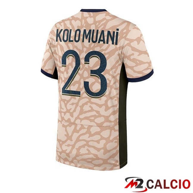 Maglie Calcio Paris PSG (Kolo Muani 23) Quarto Rosa 2023/2024