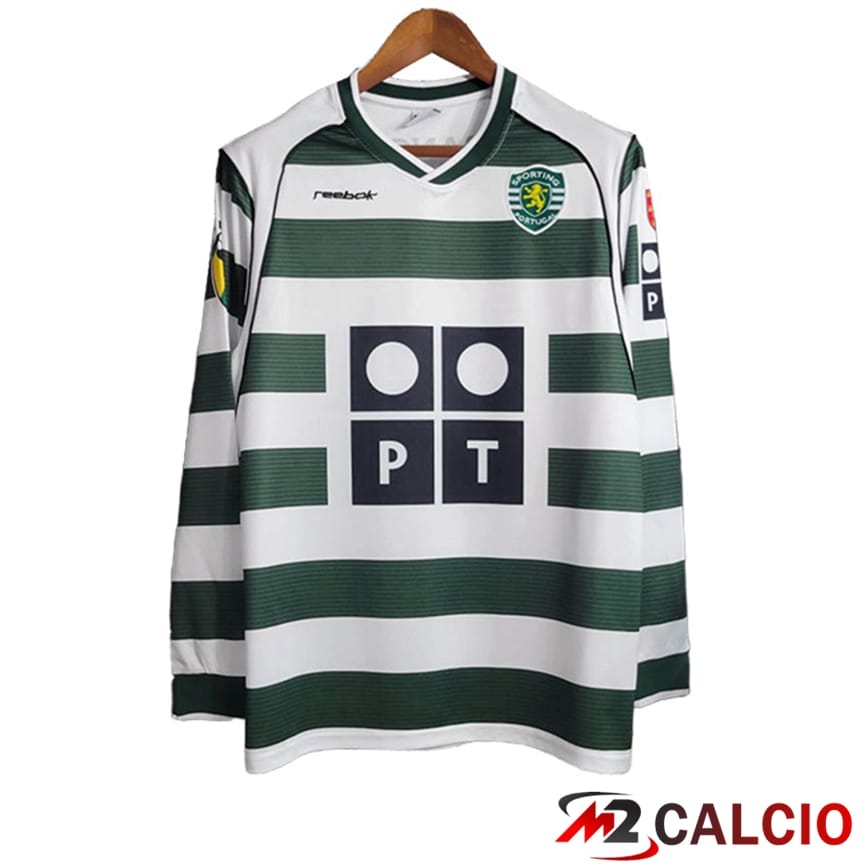 Maglie Calcio Sporting CP Retro Prima Manica Lunga 2001/2003
