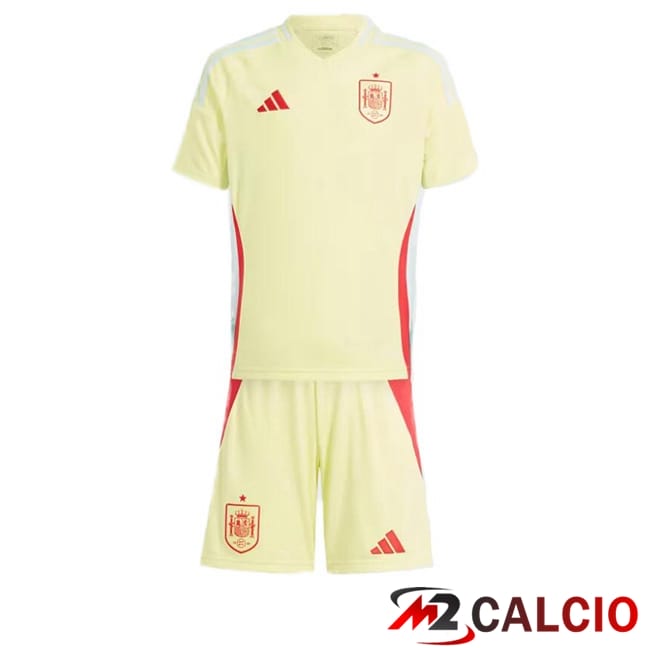 Maglie Calcio Spagna Bambino Seconda Giallo 2024/2025