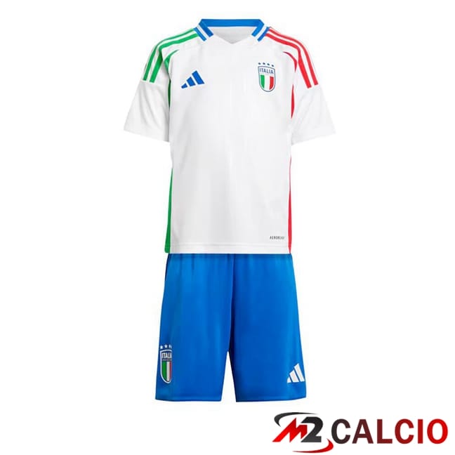 Maglie Calcio Italia Bambino Seconda Bianco 2024/2025