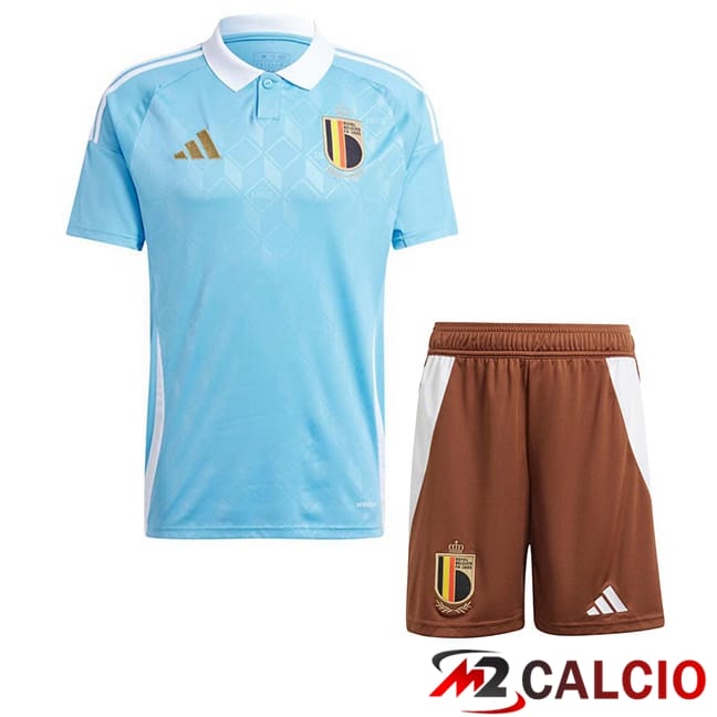 Maglie Calcio Belgio Bambino Seconda Blu 2024/2025