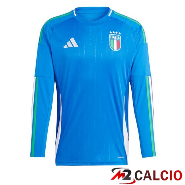 Maglie Calcio Italia Prima Manica Lunga Blu 2024/2025