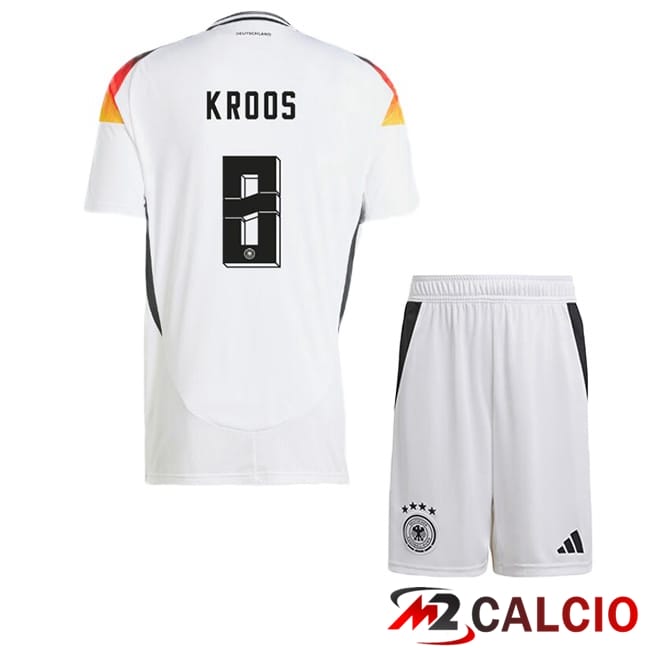 Maglie Calcio Germania (KROOS 8) Bambino Prima Bianco 2024/2025