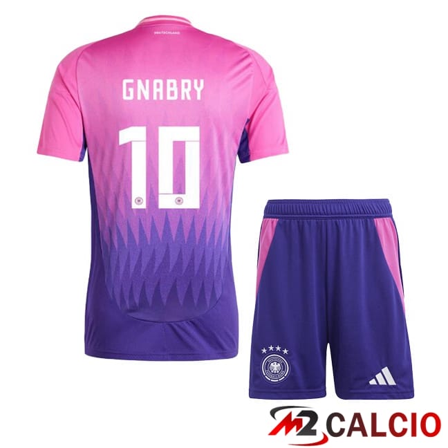 Maglie Calcio Germania (GNABRY 10) Bambino Seconda Rosa Viola 2024/2025