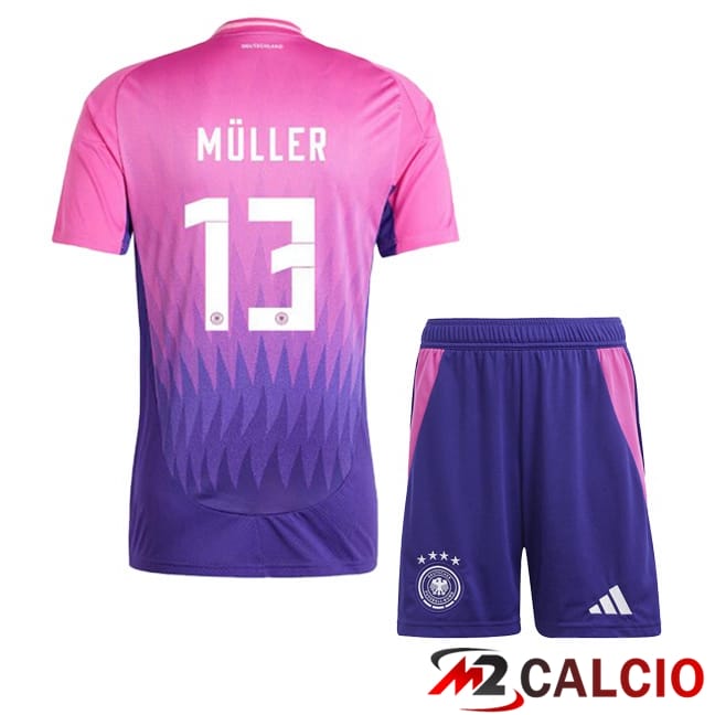 Maglie Calcio Germania (MÜLLER 13) Bambino Seconda Rosa Viola 2024/2025