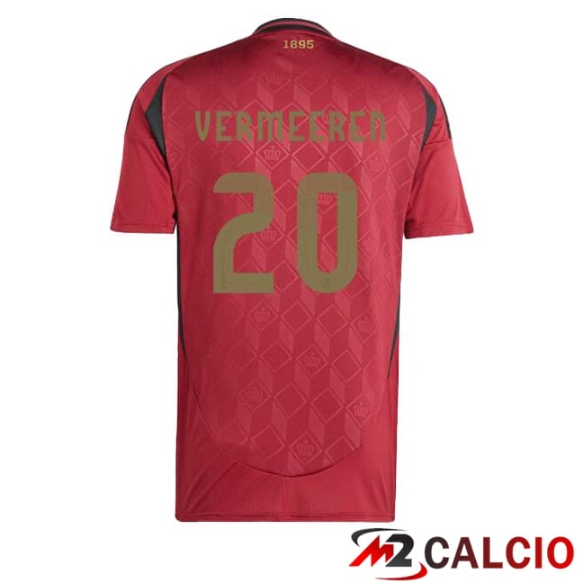 Maglie Calcio Belgio (VERMEEREN 20) Prima Rosso 2024/2025