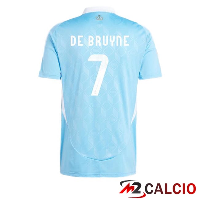 Maglie Calcio Belgio (DE BRUYNE 7) Seconda Blu 2024/2025