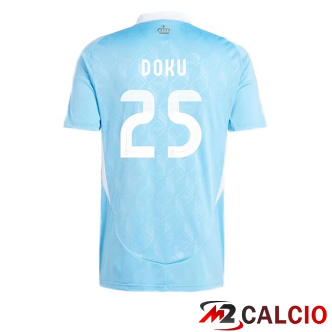 Maglie Calcio Belgio (DOKU 25) Seconda Blu 2024/2025