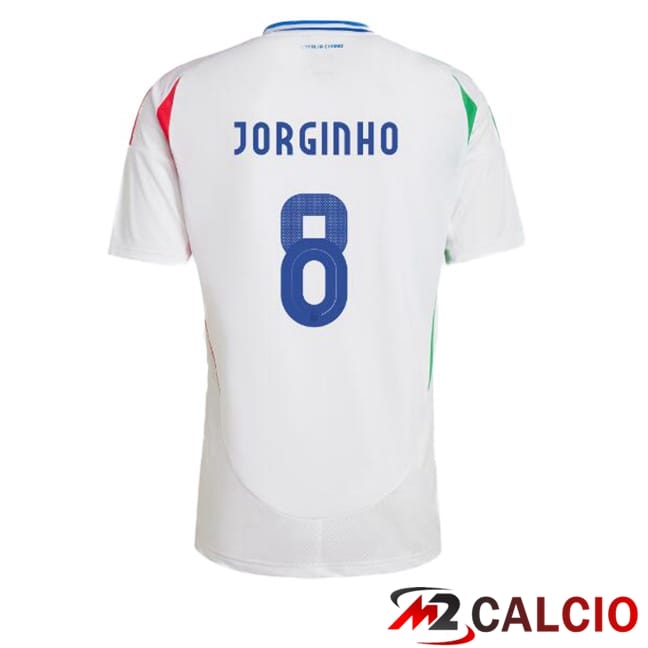 Maglie Calcio Italia (JORGINHO 8) Seconda Bianco 2024/2025