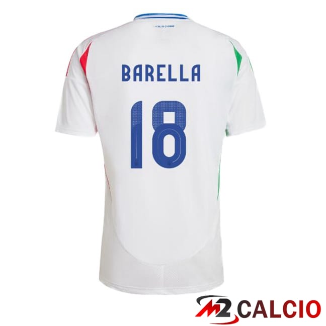 Maglie Calcio Italia (BARELLA 18) Seconda Bianco 2024/2025