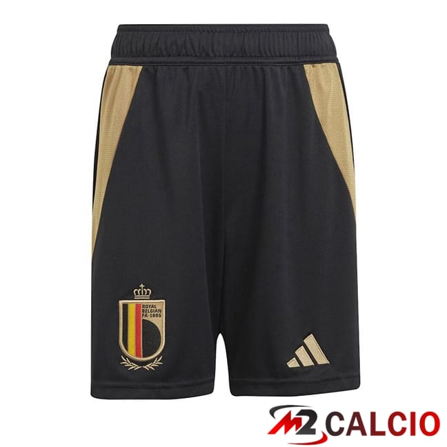Pantaloncini Calcio Belgio Prima Nero 2024/2025
