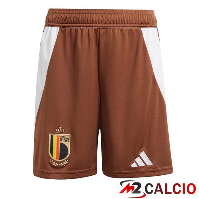 Pantaloncini Calcio Belgio Seconda Marrone 2024/2025