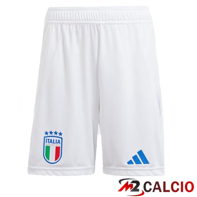 Pantaloncini Calcio Italia Prima Bianco 2024/2025