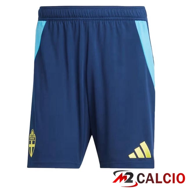 Pantaloncini Calcio Svezia Prima Blu 2024/2025