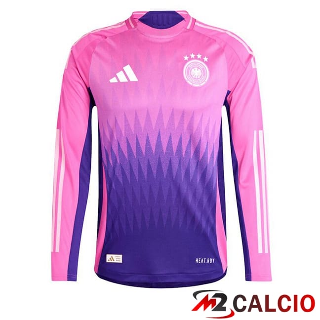 Maglie Calcio Germania Seconda Manica Lunga Rosa Viola UEFA Euro 2024