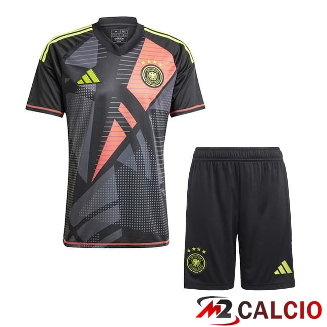 Maglie Calcio Germania Bambino Portiere Nero UEFA Euro 2024