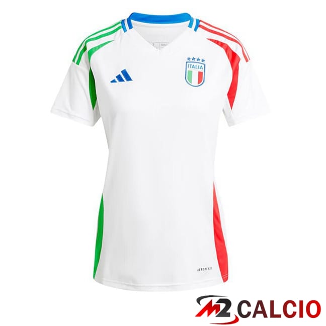 Maglie Calcio Italia Donna Seconda Bianco UEFA Euro 2024