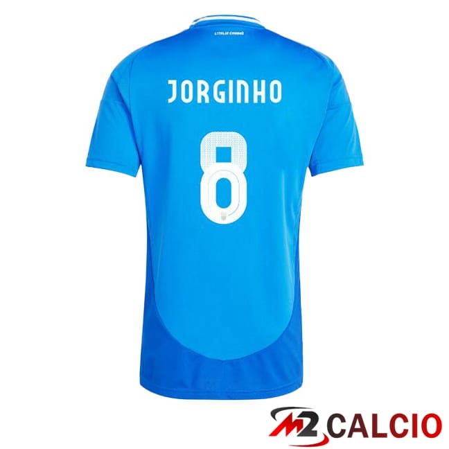 Maglie Calcio Italia (JORGINHO 8) Prima Blu UEFA Euro 2024