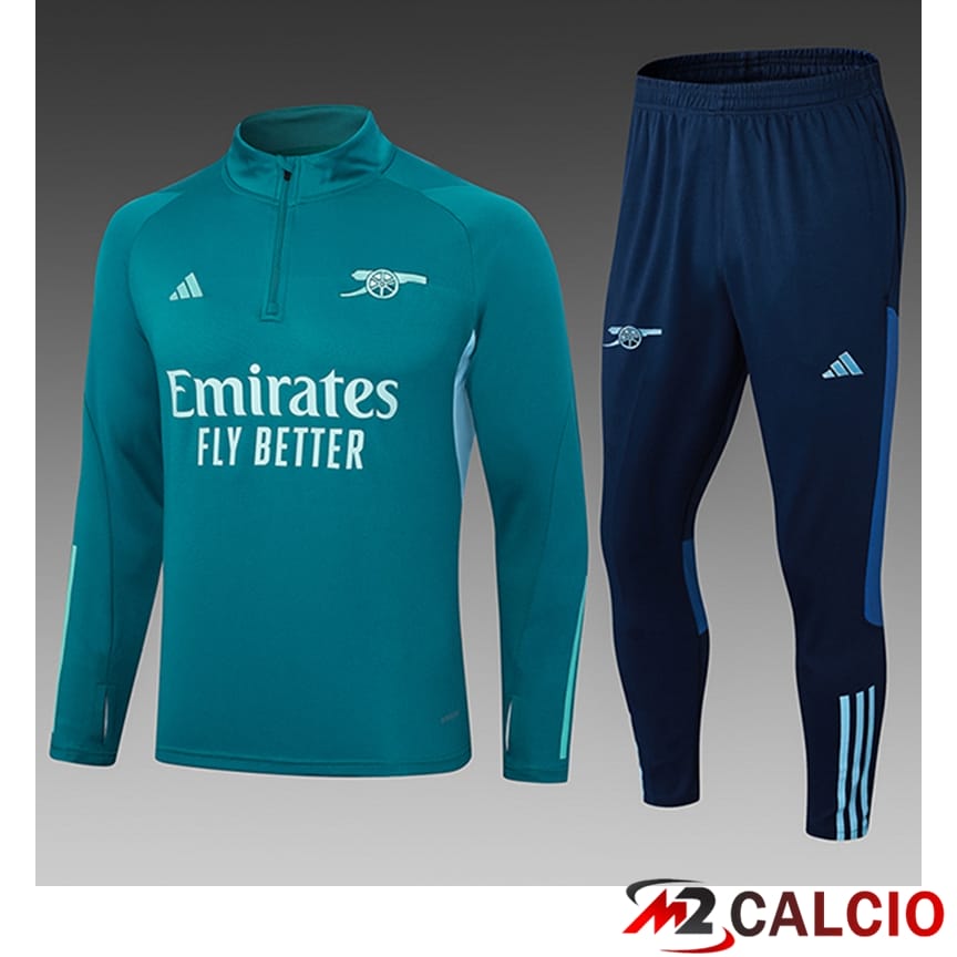 Tuta Calcio Arsenal Bambino Verde/Blu 2024/2025