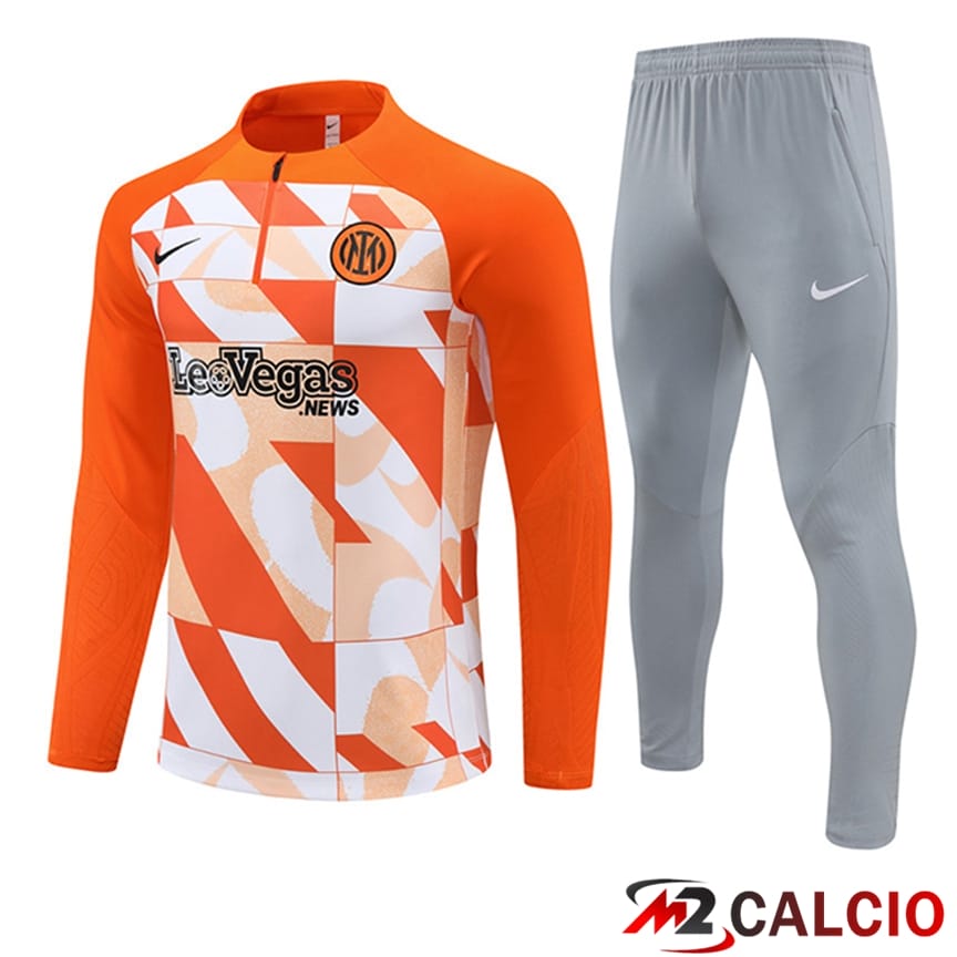 Tuta Calcio Inter Milan Arancia/Bianco 2024/2025