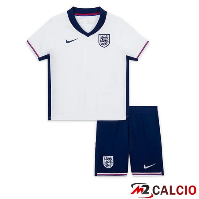 Maglie Calcio Inghilterra Bambino Prima Bianco 2024/2025