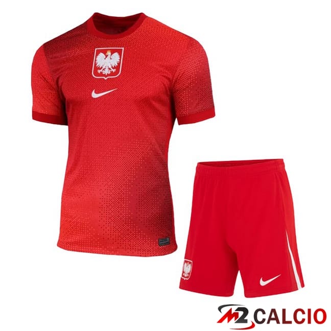 Maglie Calcio Polonia Bambino Seconda Rosso 2024/2025