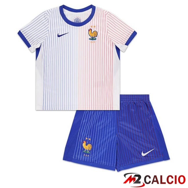 Maglie Calcio Francia Bambino Seconda Bianco 2024/2025