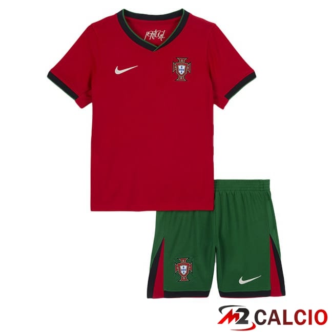 Maglie Calcio Portogallo Bambino Prima Rosso 2024/2025