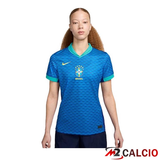 Maglie Calcio Brasile Donna Seconda Blu 2024/2025