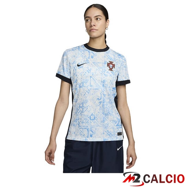 Maglie Calcio Portogallo Donna Seconda Blu Bianco 2024/2025
